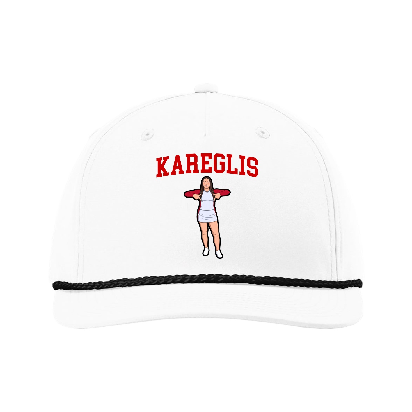 Five-Panel Classic Rope Cap — Shirsey in White