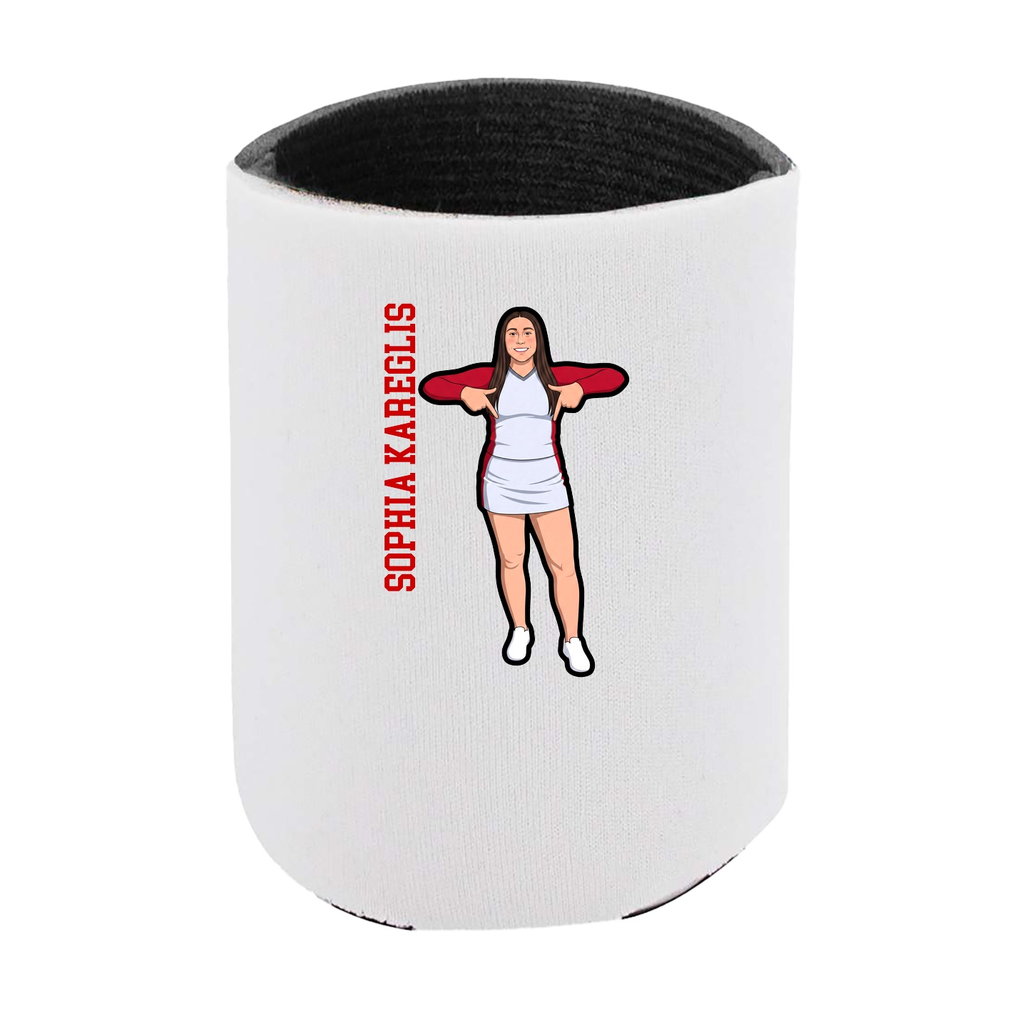 Can Holder — Name Vertical in White