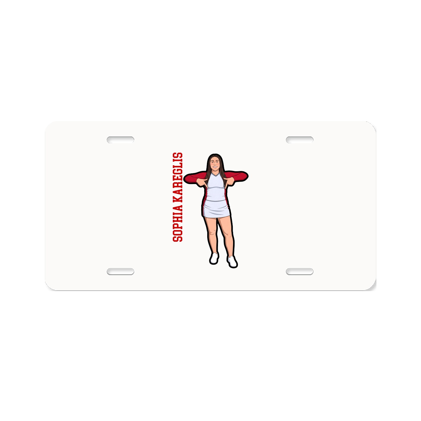 License Plate — Name Vertical in Classic
