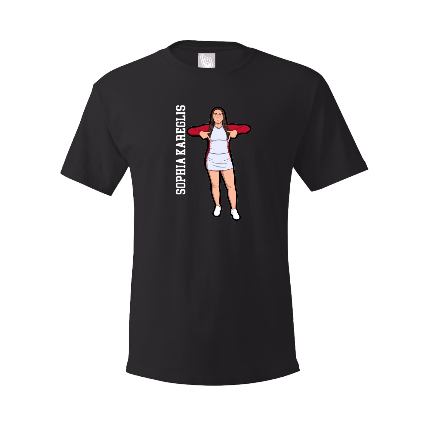 Tee — Name Vertical in Black
