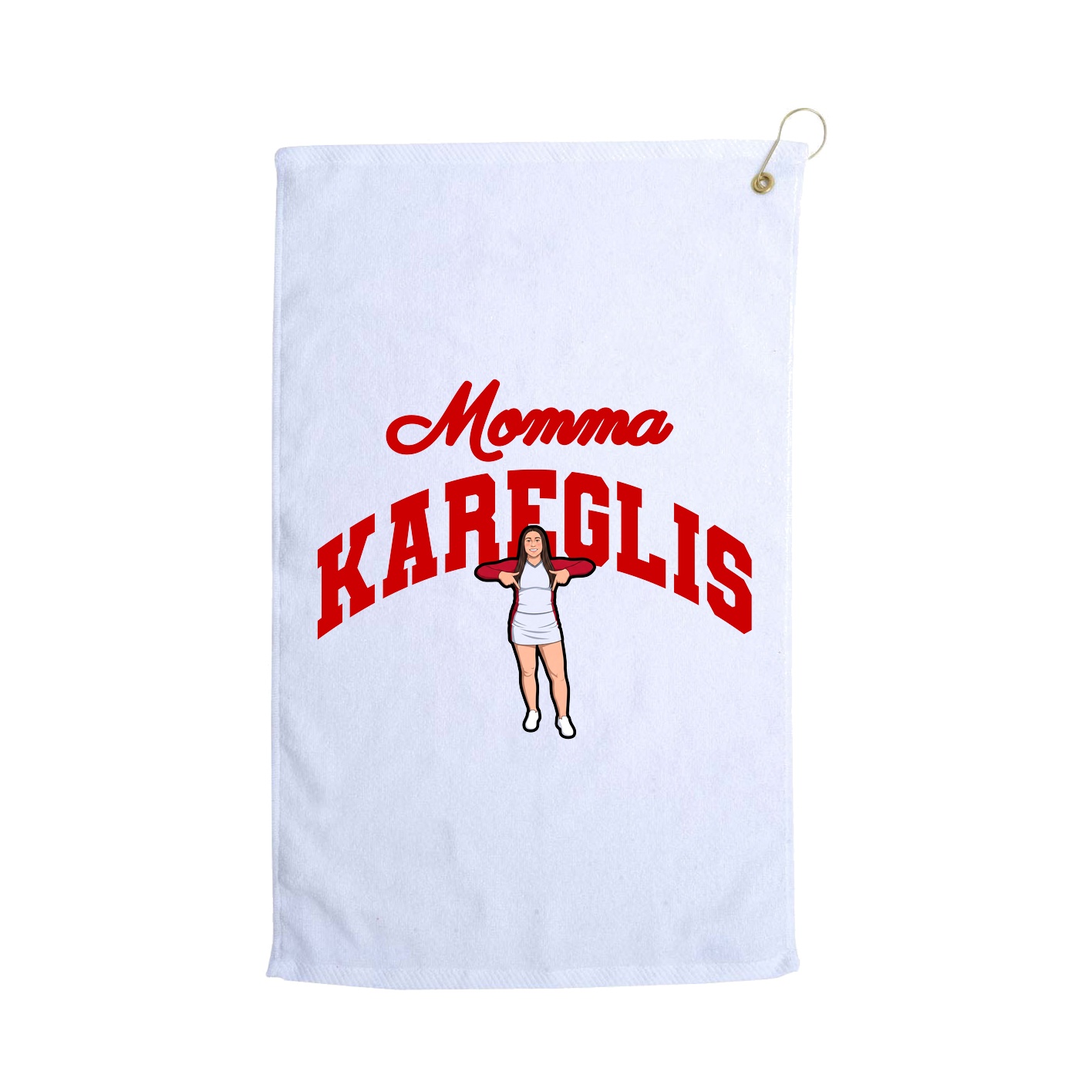 Golf Towel — Mothers Day Arch in White