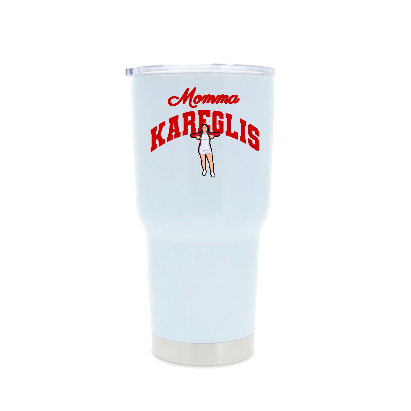 30oz Stainless Steel Tumbler — Mothers Day Arch in White