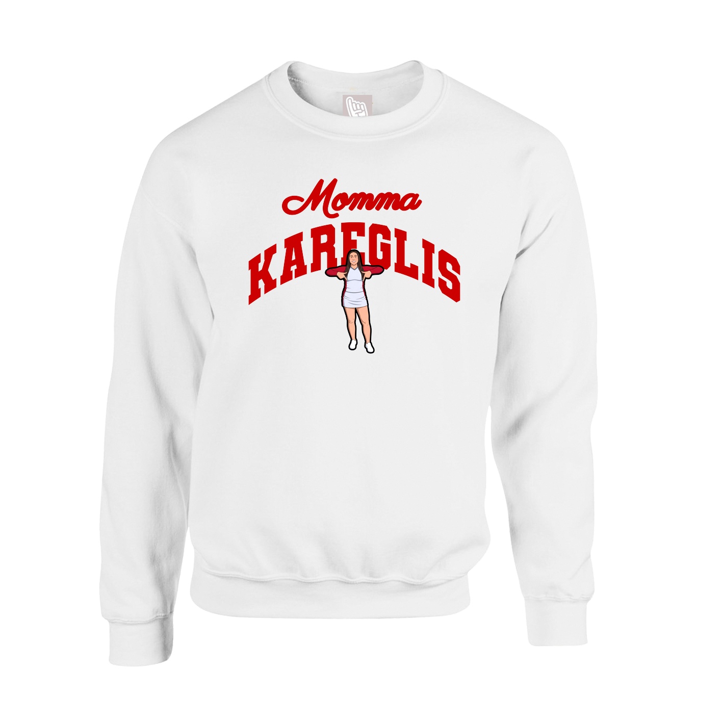 Fleece Crew — Mothers Day Arch in White