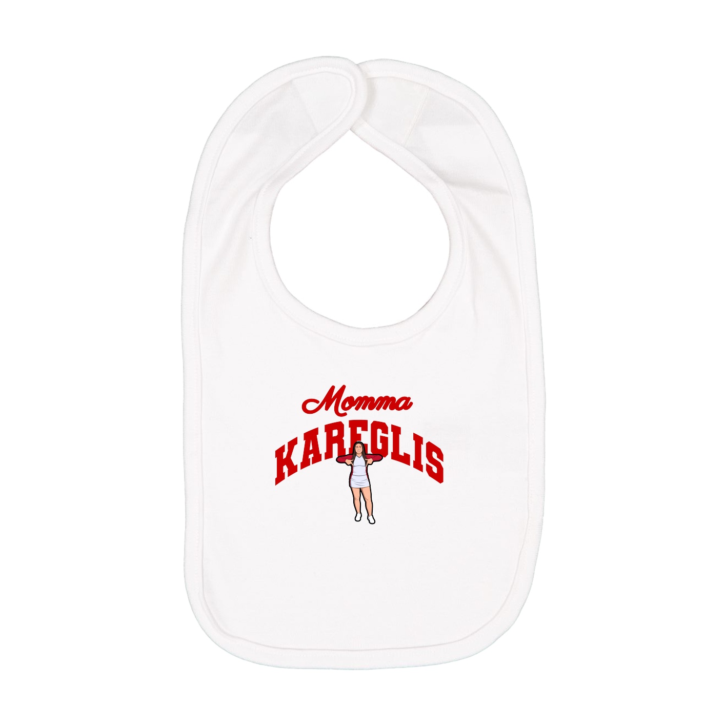 Infant Bib — Mothers Day Arch in White