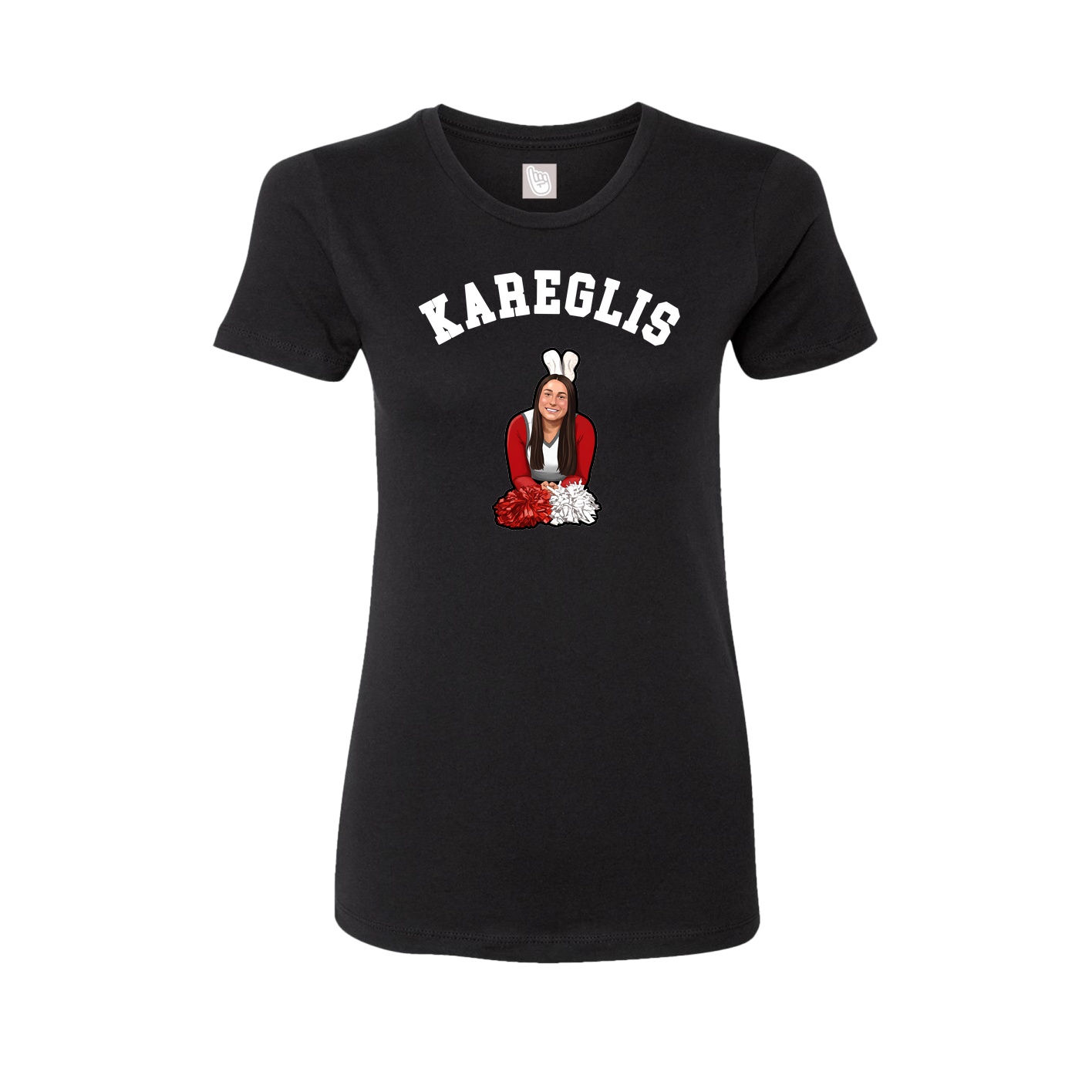 Fitted Women's Tee — Shirsey Arch in Black