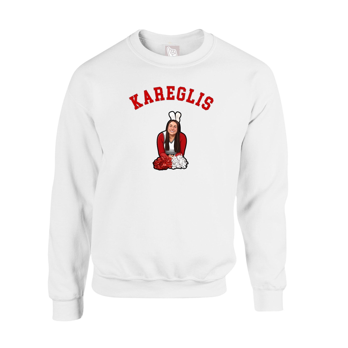 Fleece Crew — Shirsey Arch in White