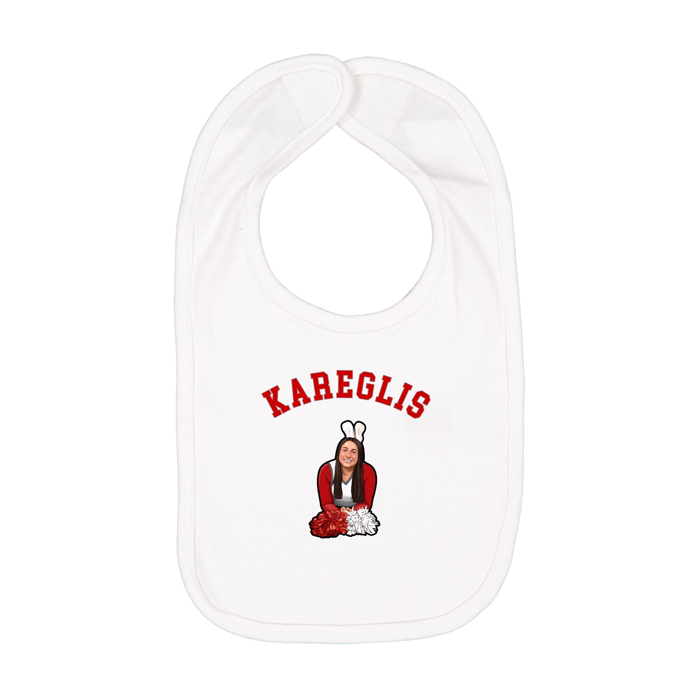 Infant Bib — Shirsey Arch in White