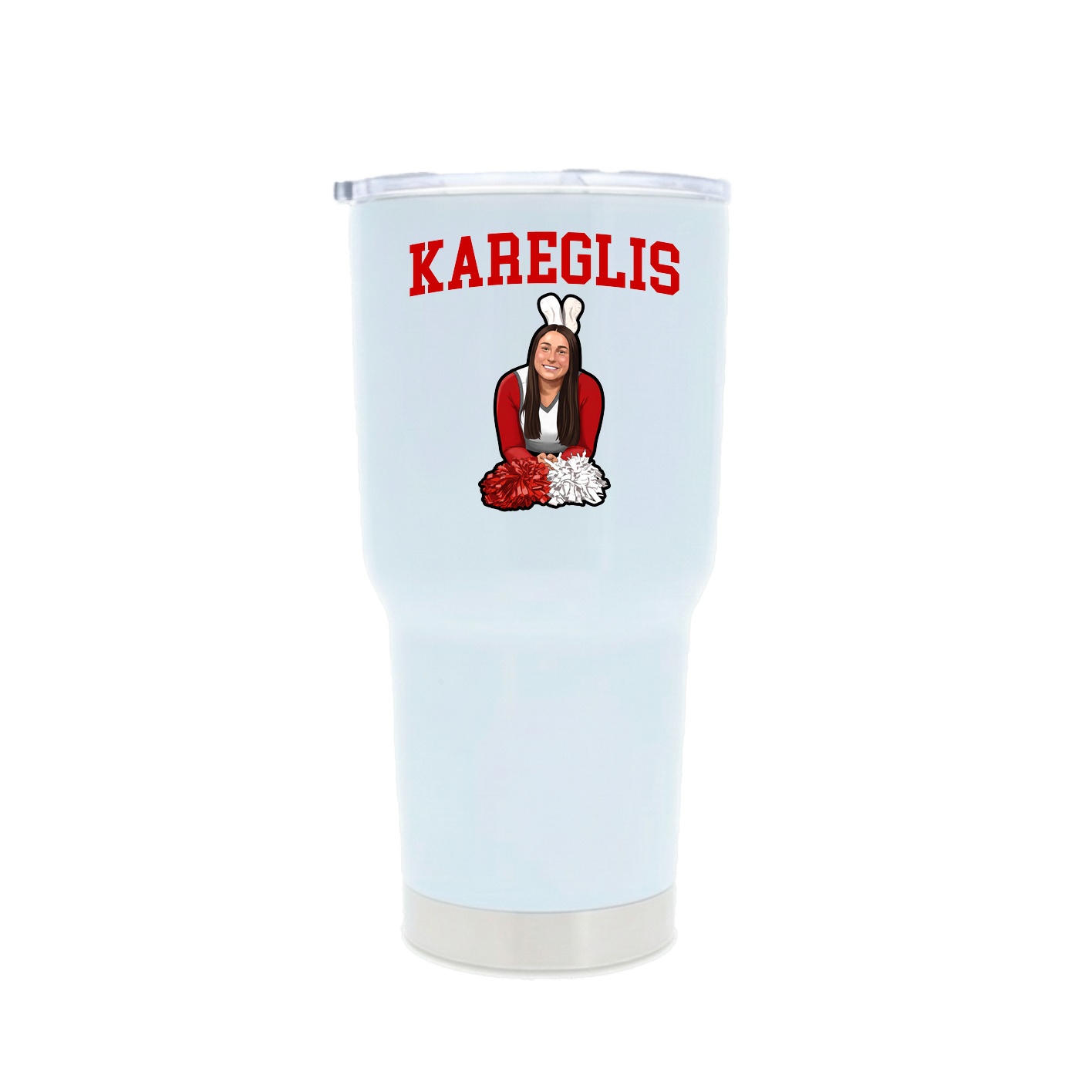 30oz Stainless Steel Tumbler — Shirsey in White