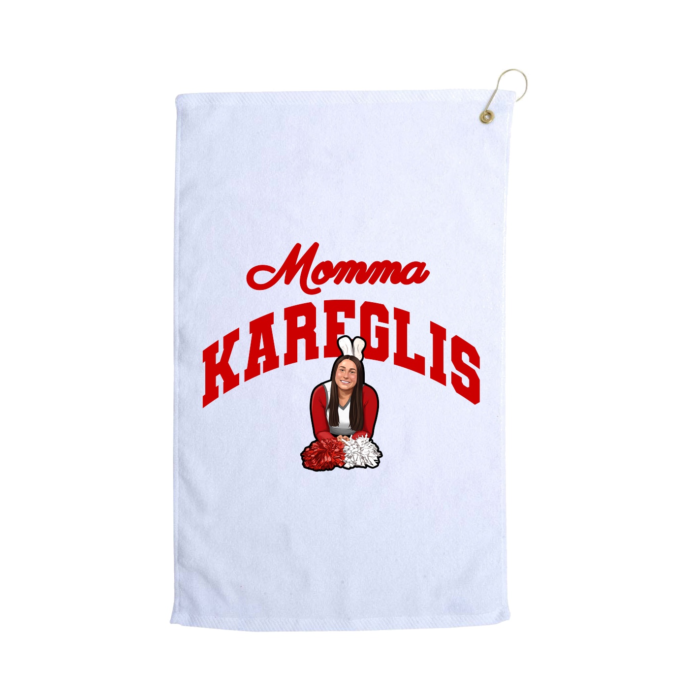 Golf Towel — Mothers Day Arch in White