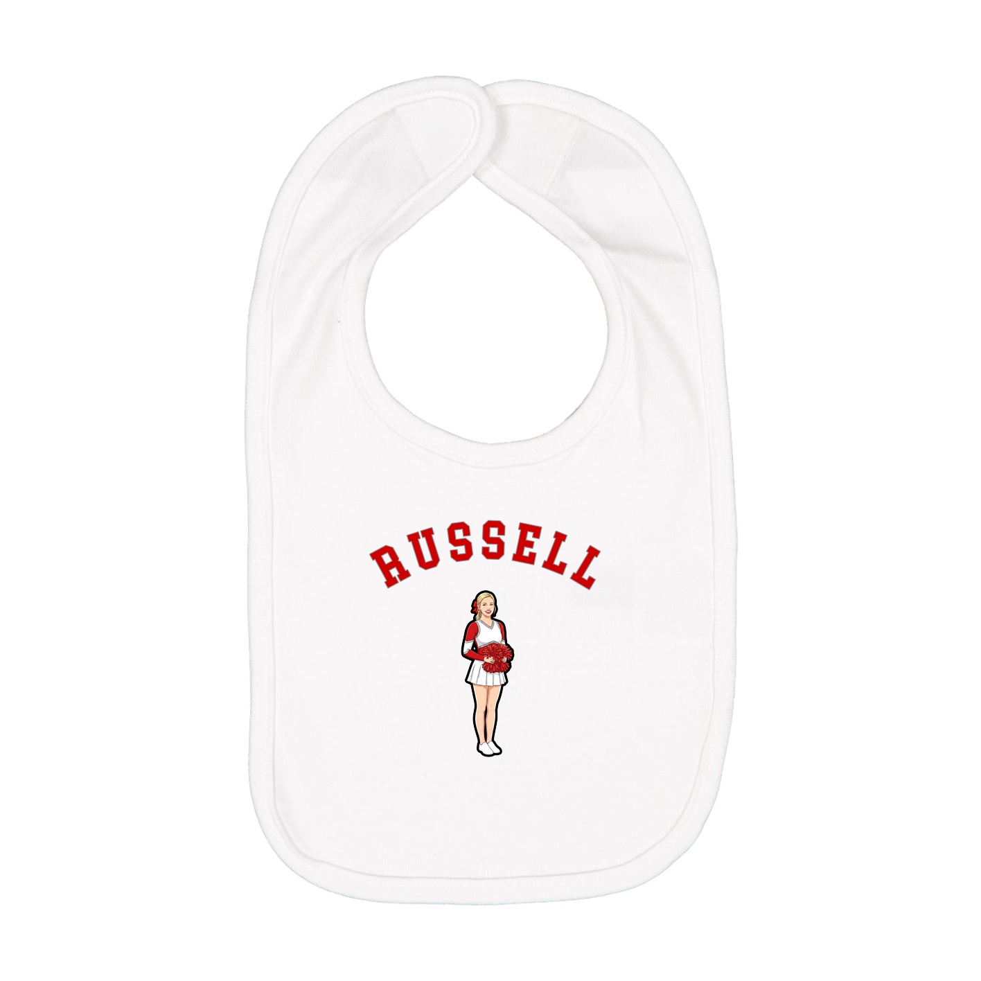 Infant Bib — Shirsey Arch in White