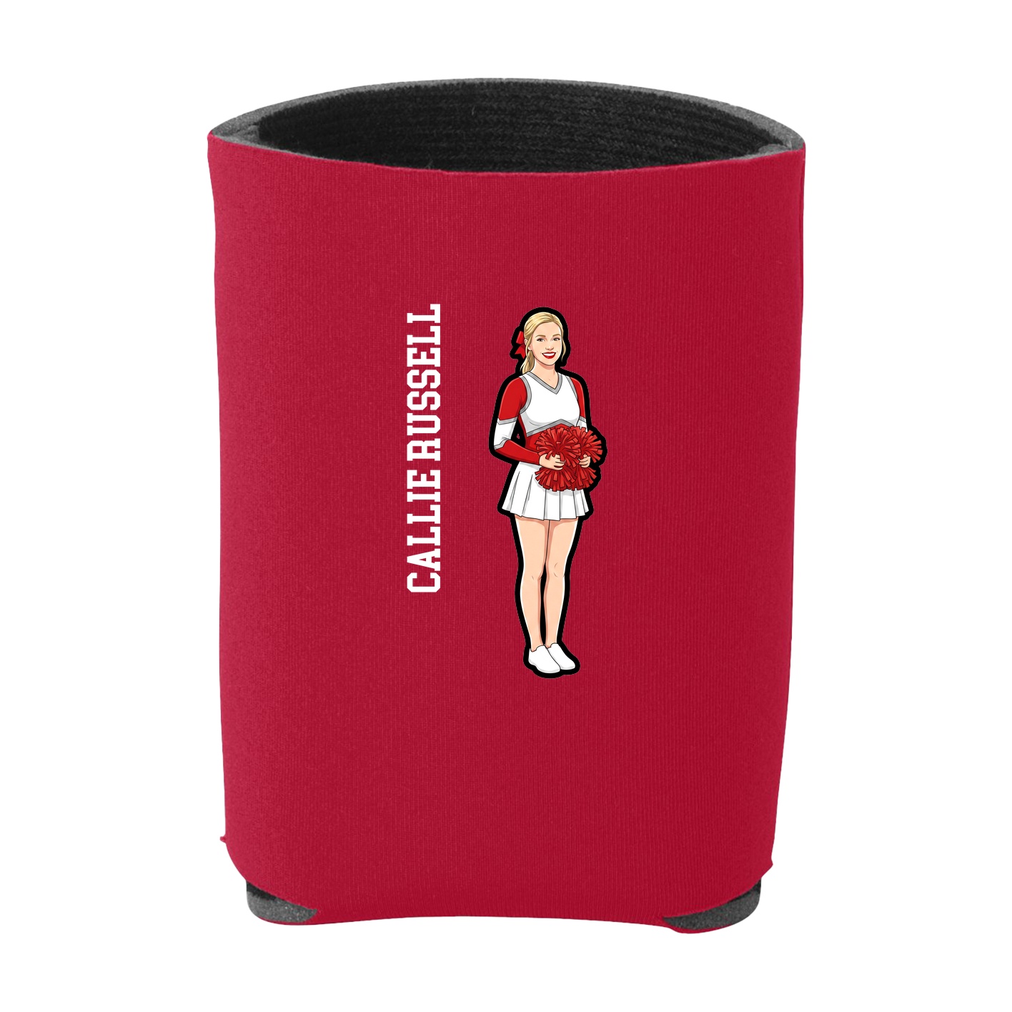 Can Holder — Name Vertical in Red