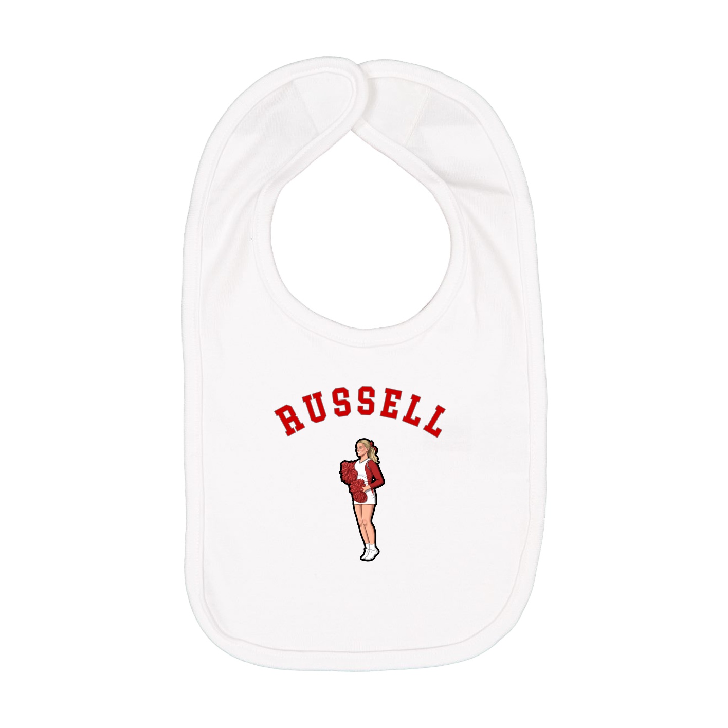 Infant Bib — Shirsey Arch in White
