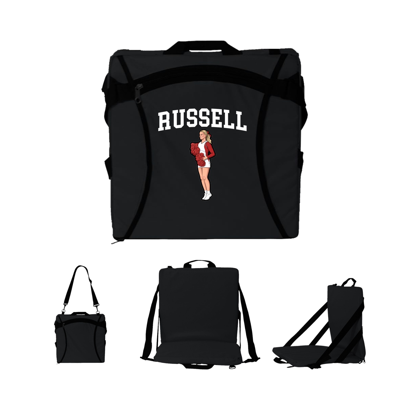Folding Stadium Seat — Shirsey in Black