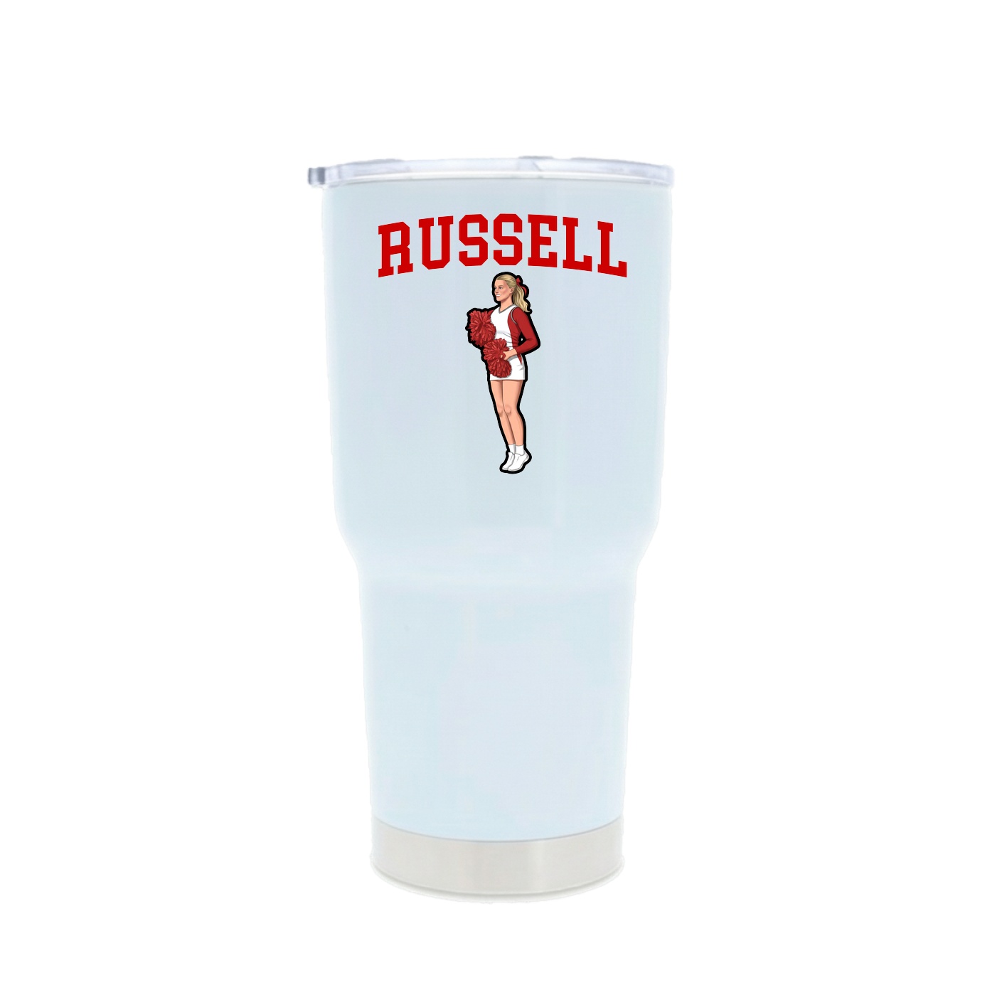 30oz Stainless Steel Tumbler — Shirsey in White