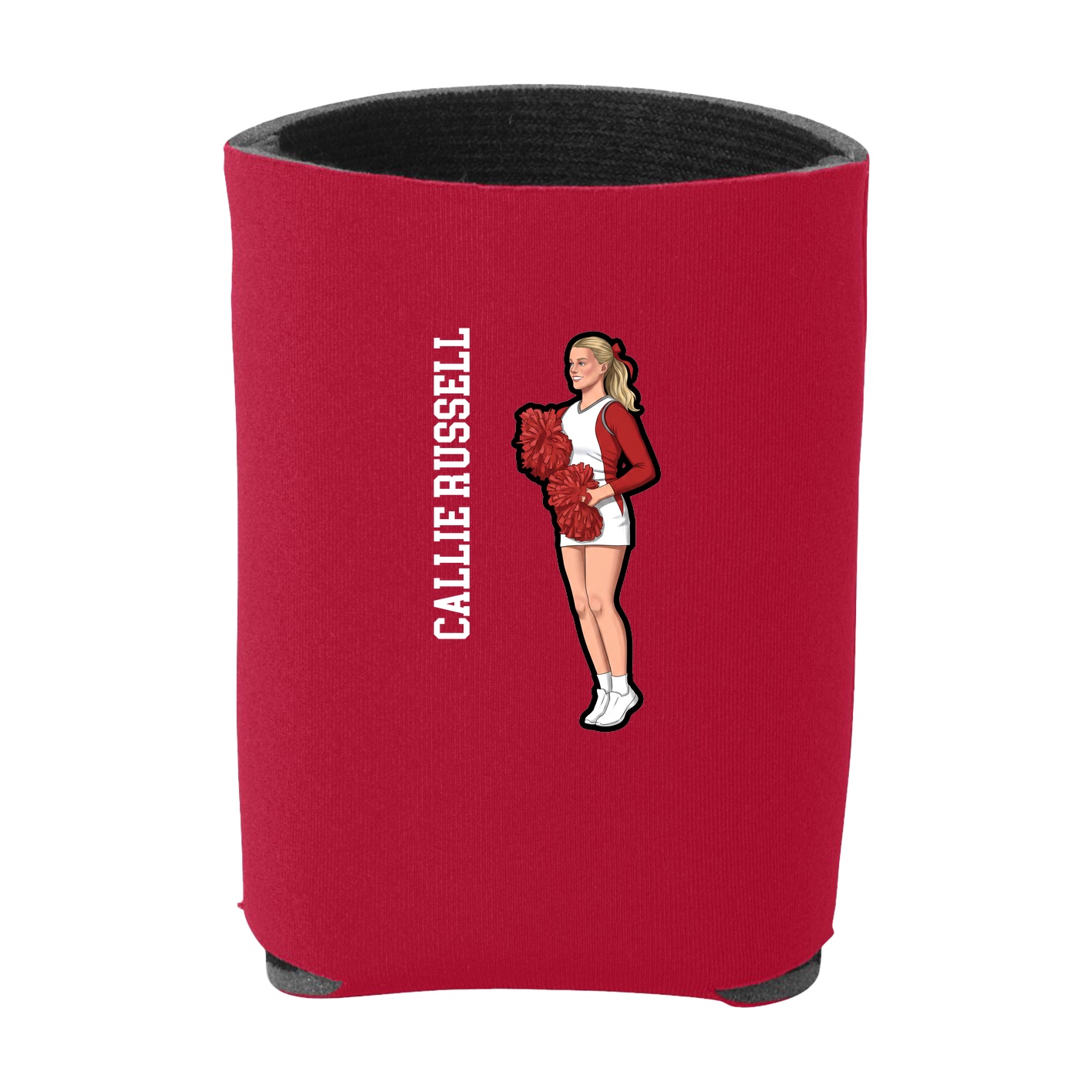 Can Holder — Name Vertical in Red