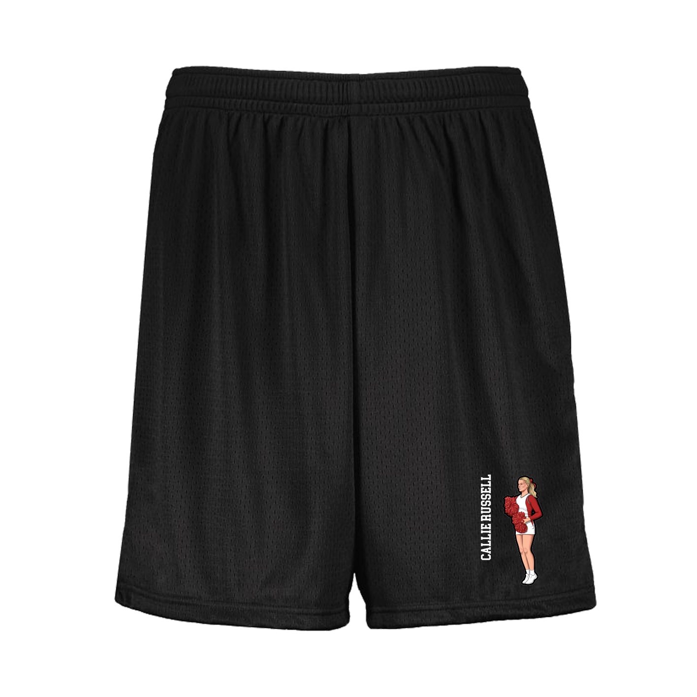 Shorts — Name Vertical in Black