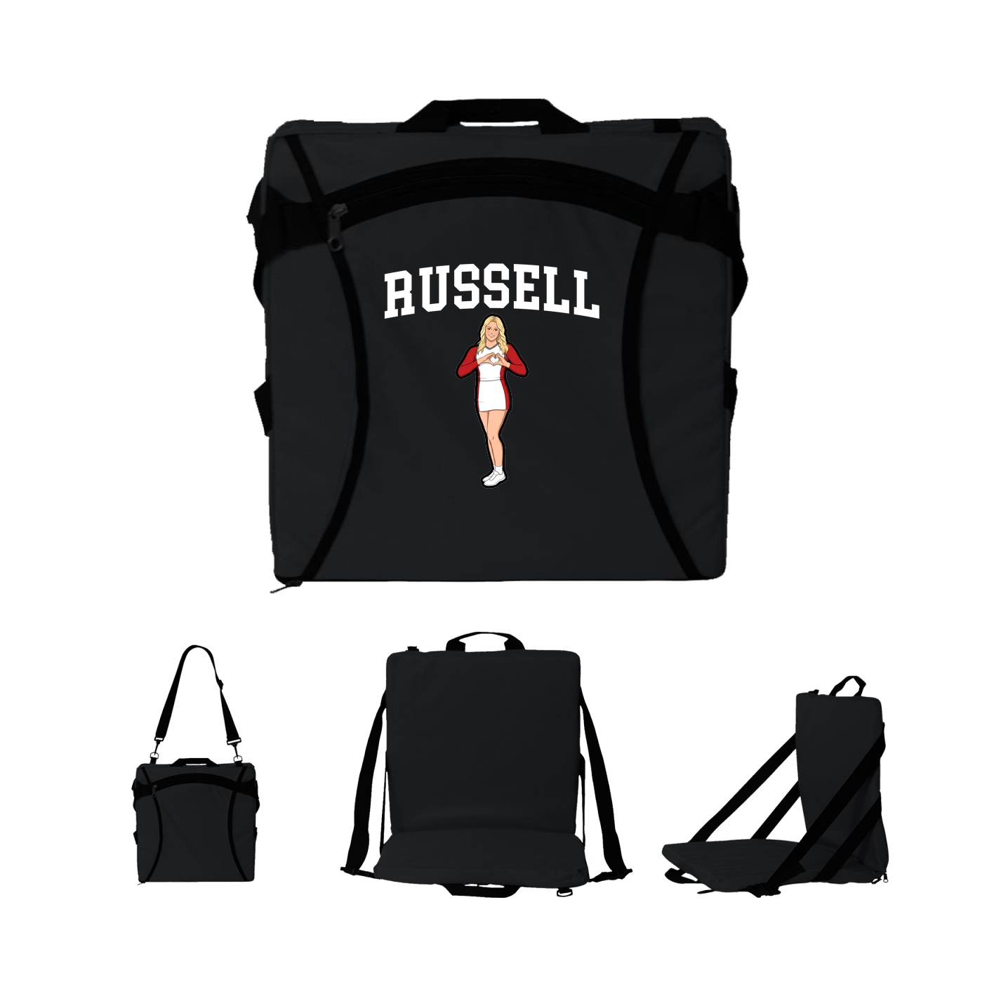 Folding Stadium Seat — Shirsey in Black