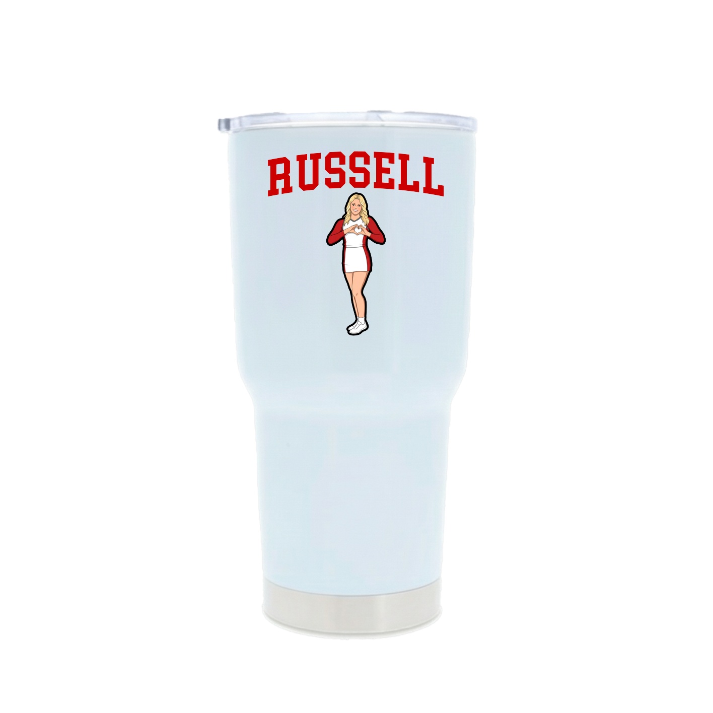 30oz Stainless Steel Tumbler — Shirsey in White