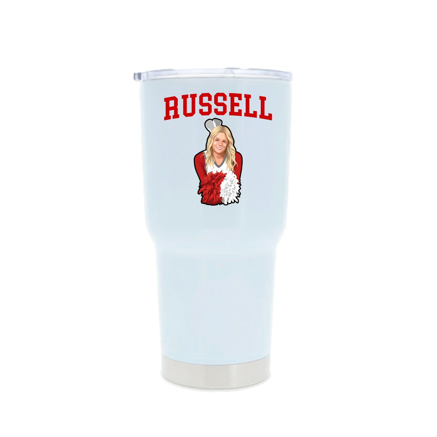 30oz Stainless Steel Tumbler — Shirsey in White