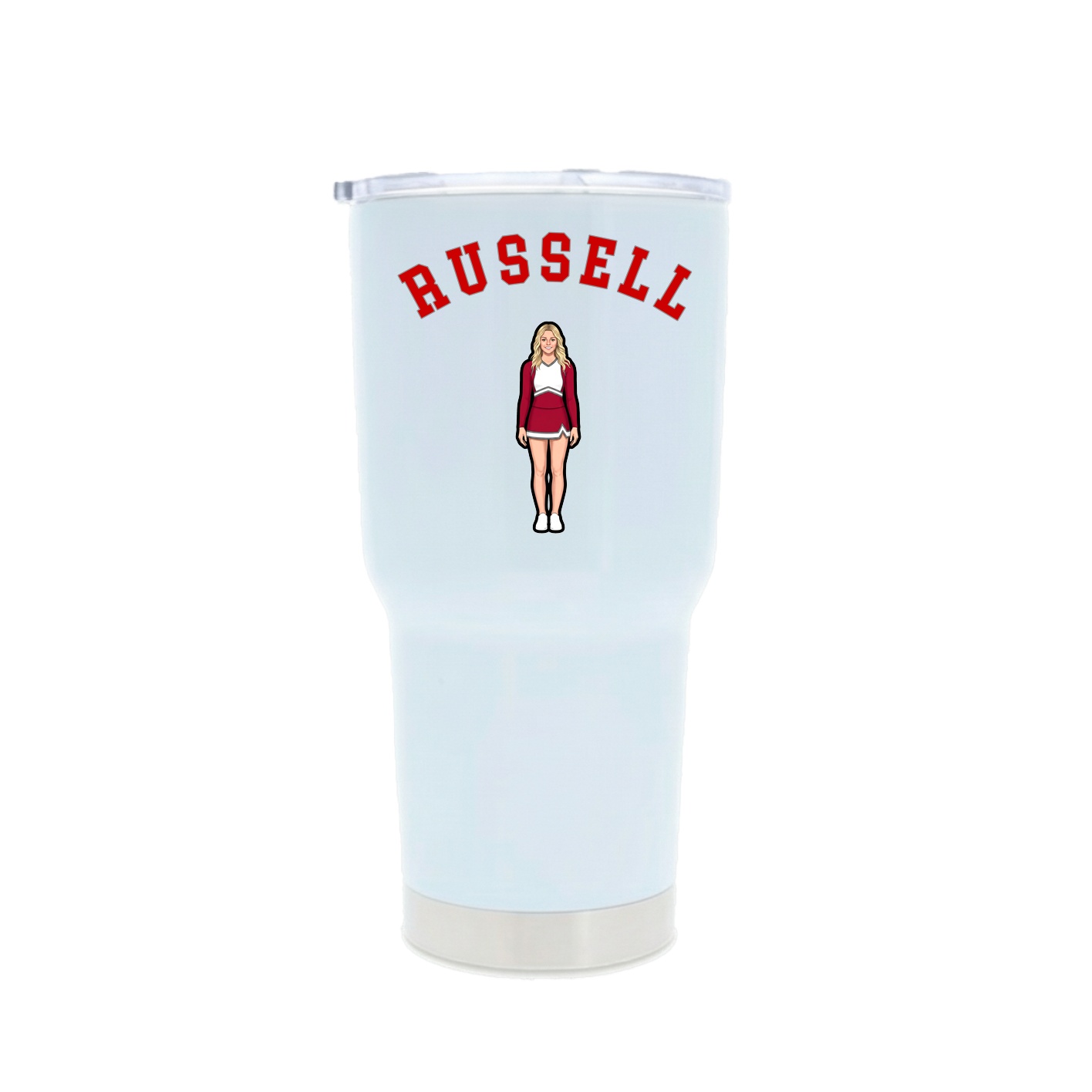 30oz Stainless Steel Tumbler — Shirsey Arch in White