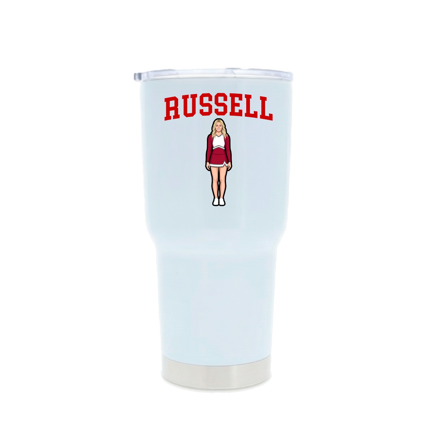 30oz Stainless Steel Tumbler — Shirsey in White