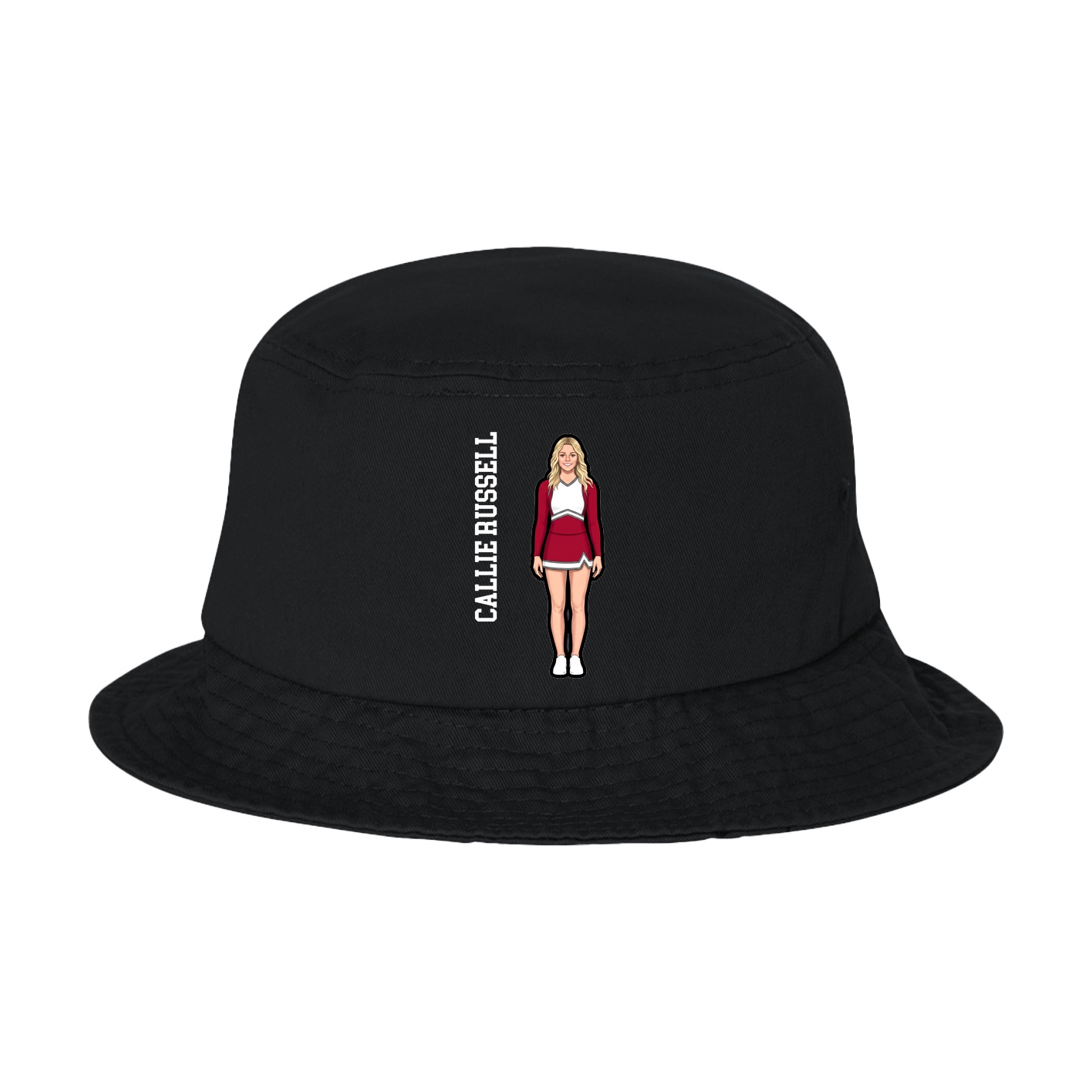 Bucket Cap — Name Vertical in Black