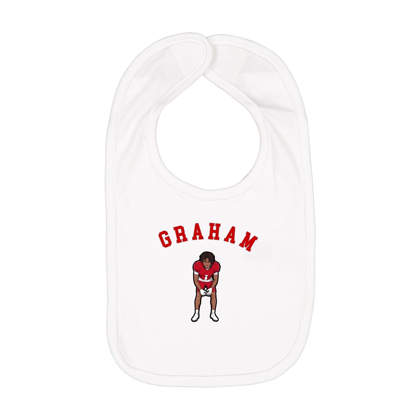 Infant Bib — Shirsey Arch in White