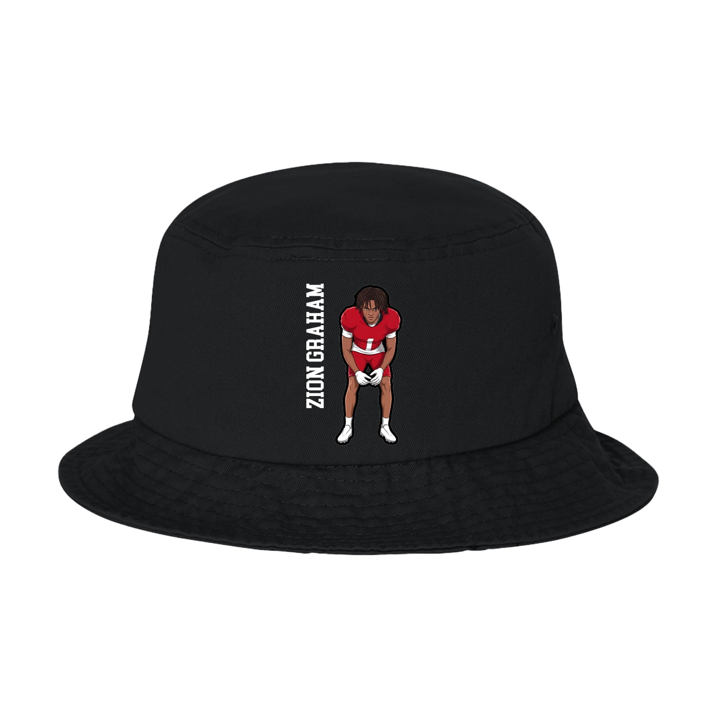 Bucket Cap — Name Vertical in Black