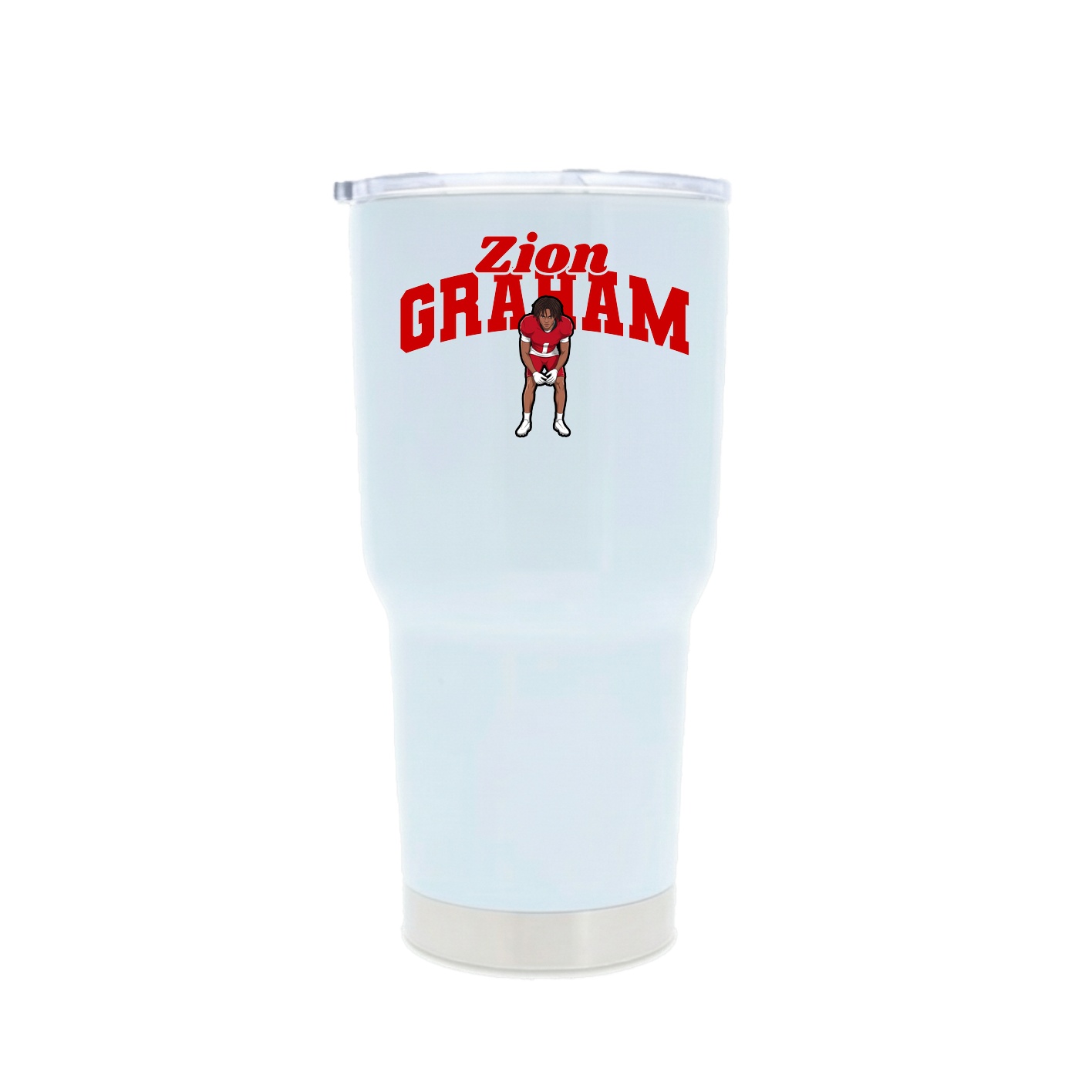 30oz Stainless Steel Tumbler — Signature Arch in White