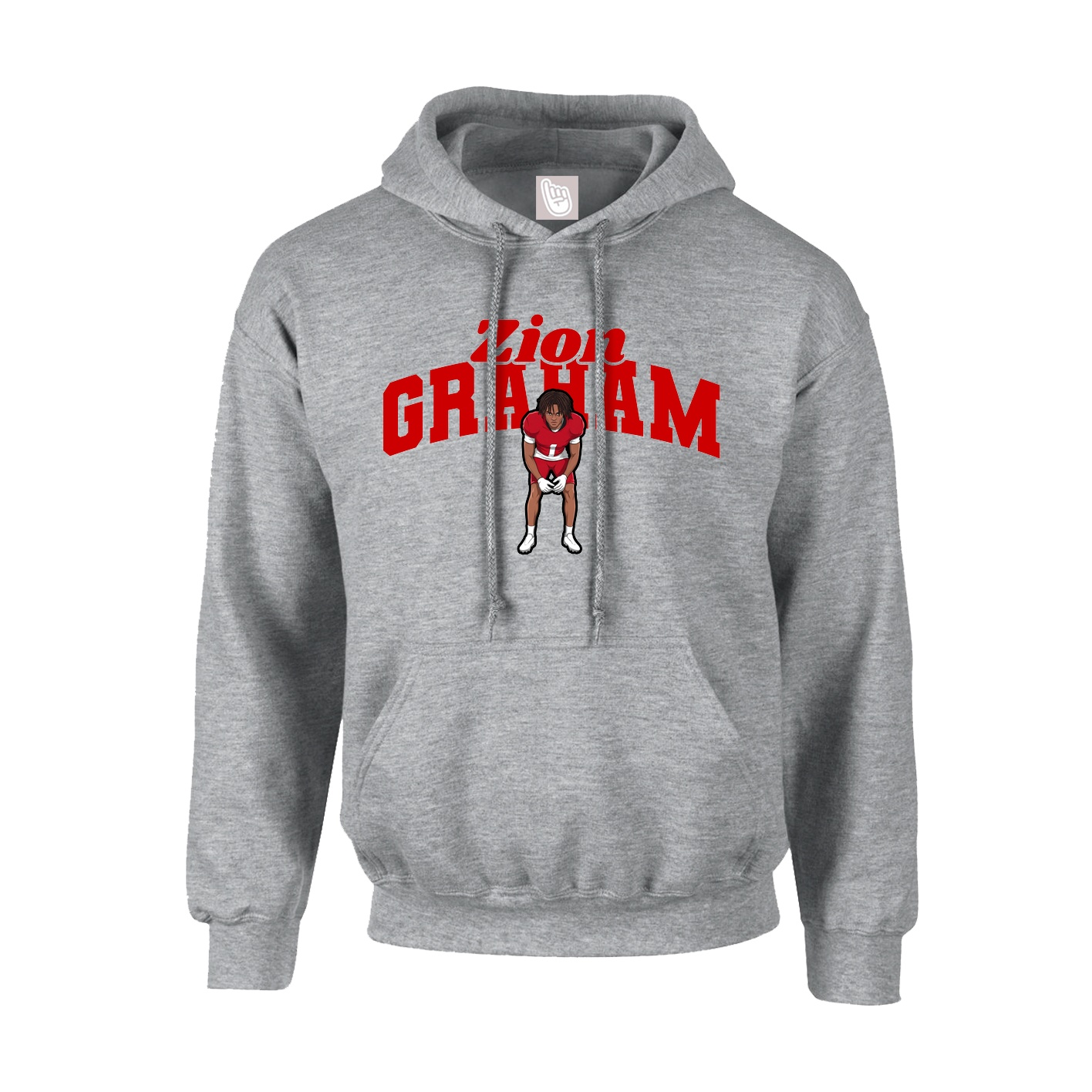 Youth Hoodie — Signature Arch in Grey