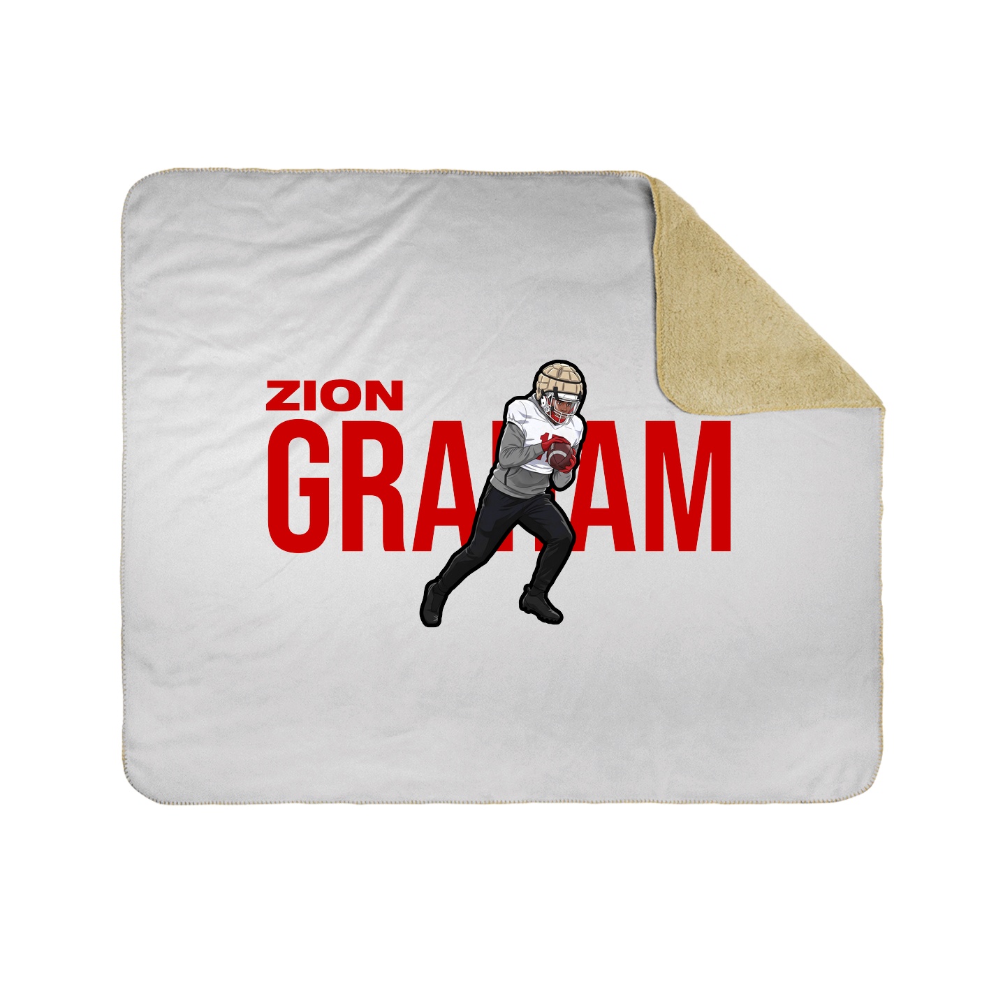 Throw Blanket — Player Name in White