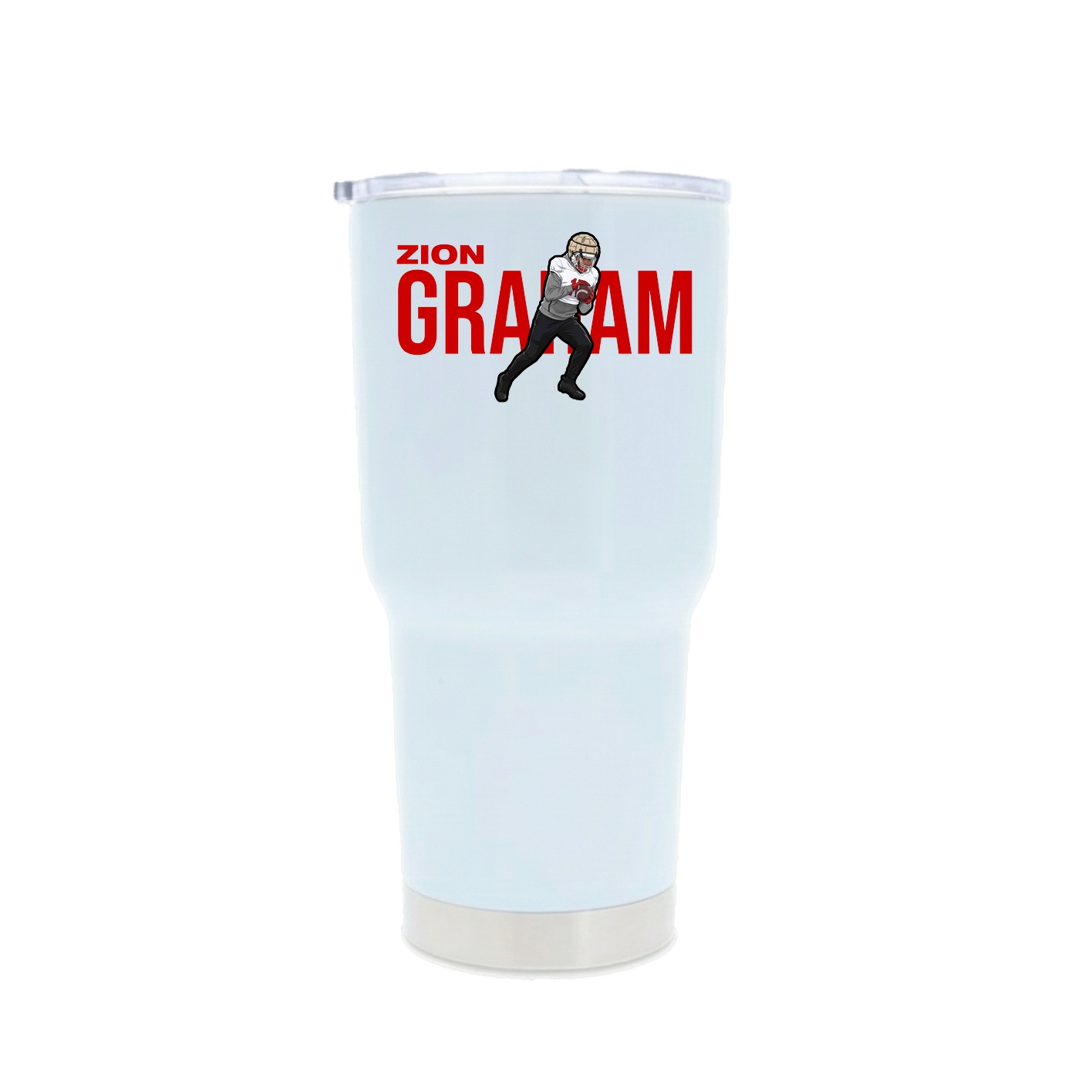 30oz Stainless Steel Tumbler — Player Name in White