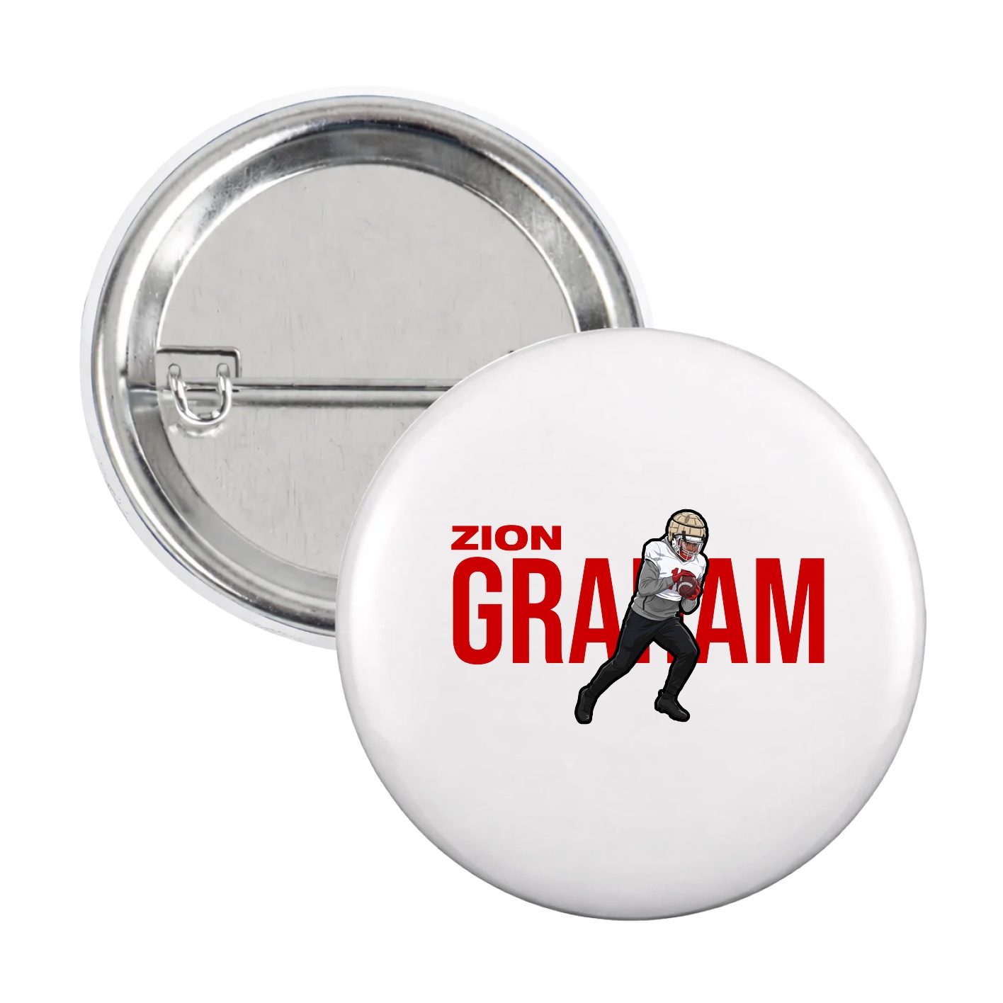 Game Day Button — Player Name in White