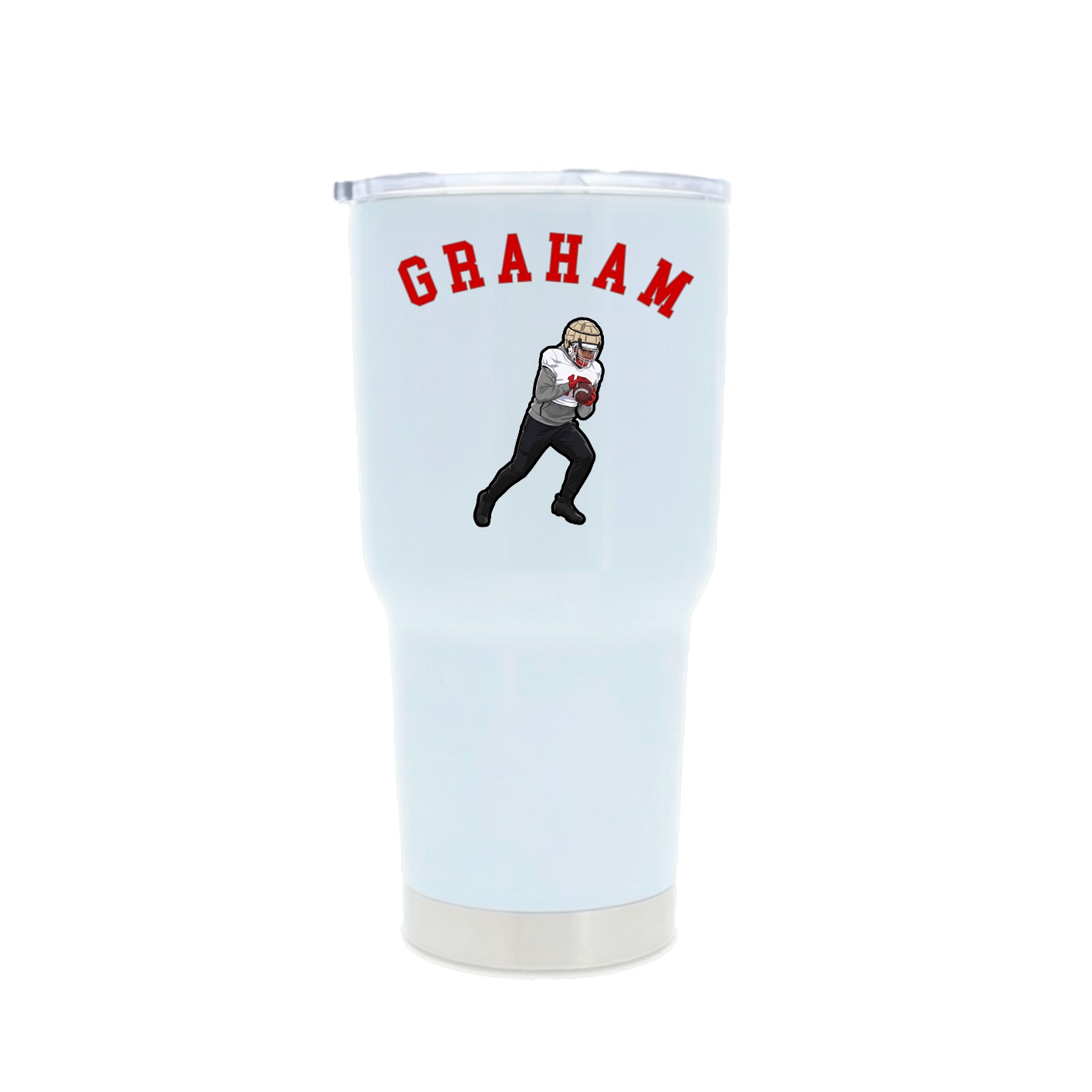 30oz Stainless Steel Tumbler — Shirsey Arch in White