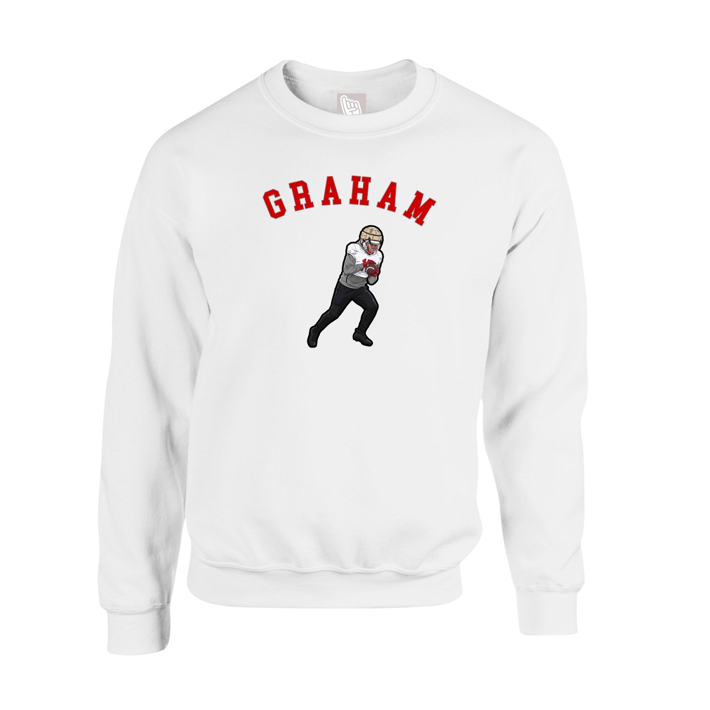 Fleece Crew — Shirsey Arch in White