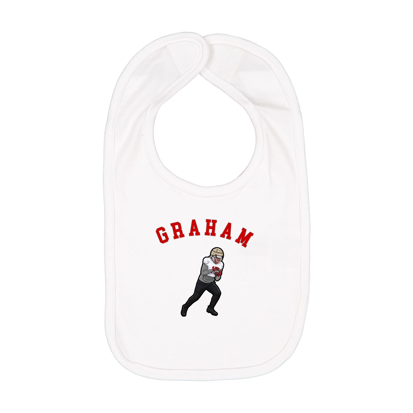 Infant Bib — Shirsey Arch in White