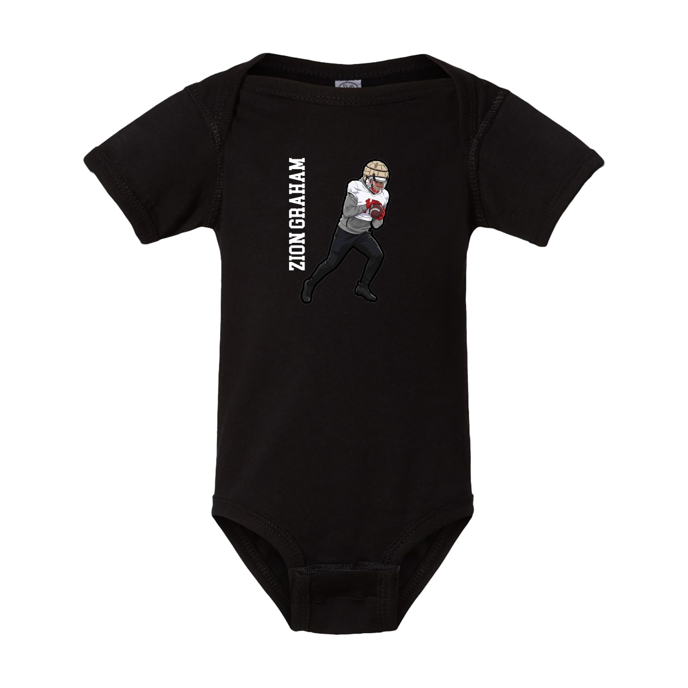 Baby Onesie — Name Vertical in Black