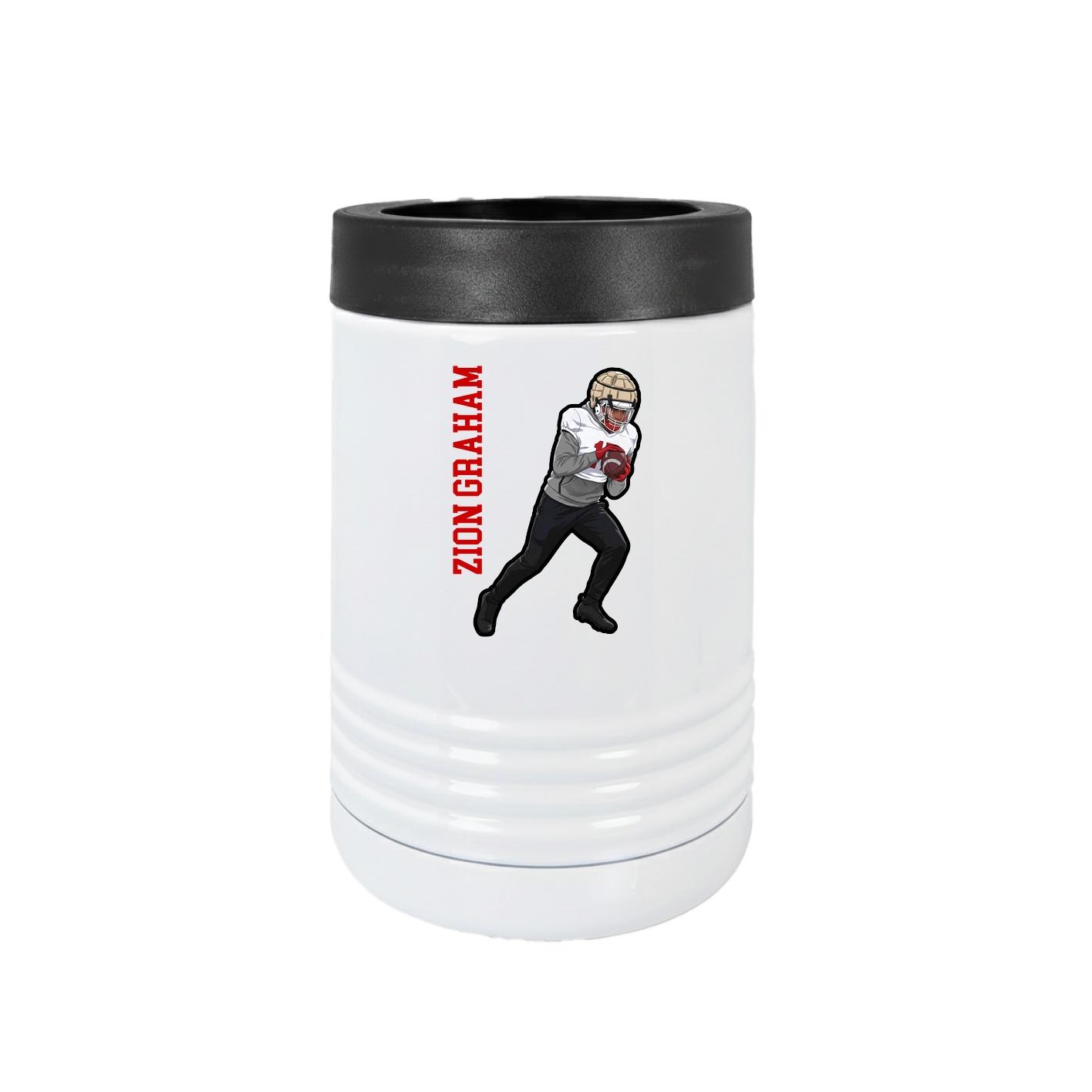 Beverage Holder — Name Vertical in White