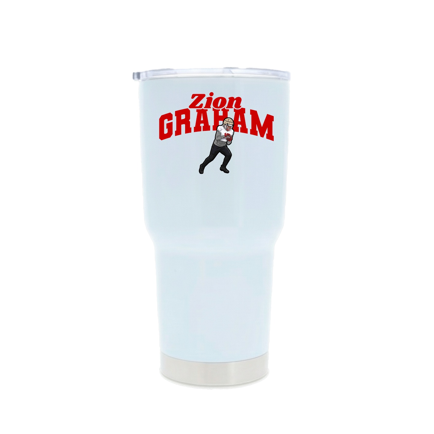 30oz Stainless Steel Tumbler — Signature Arch in White