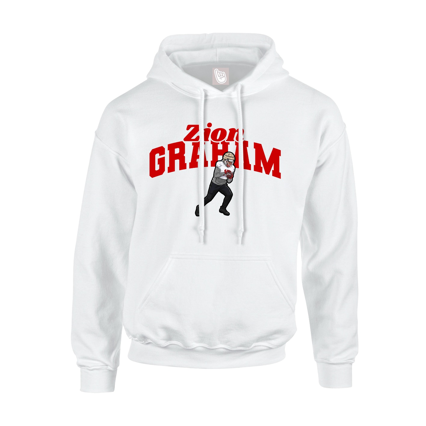 Youth Hoodie — Signature Arch in White