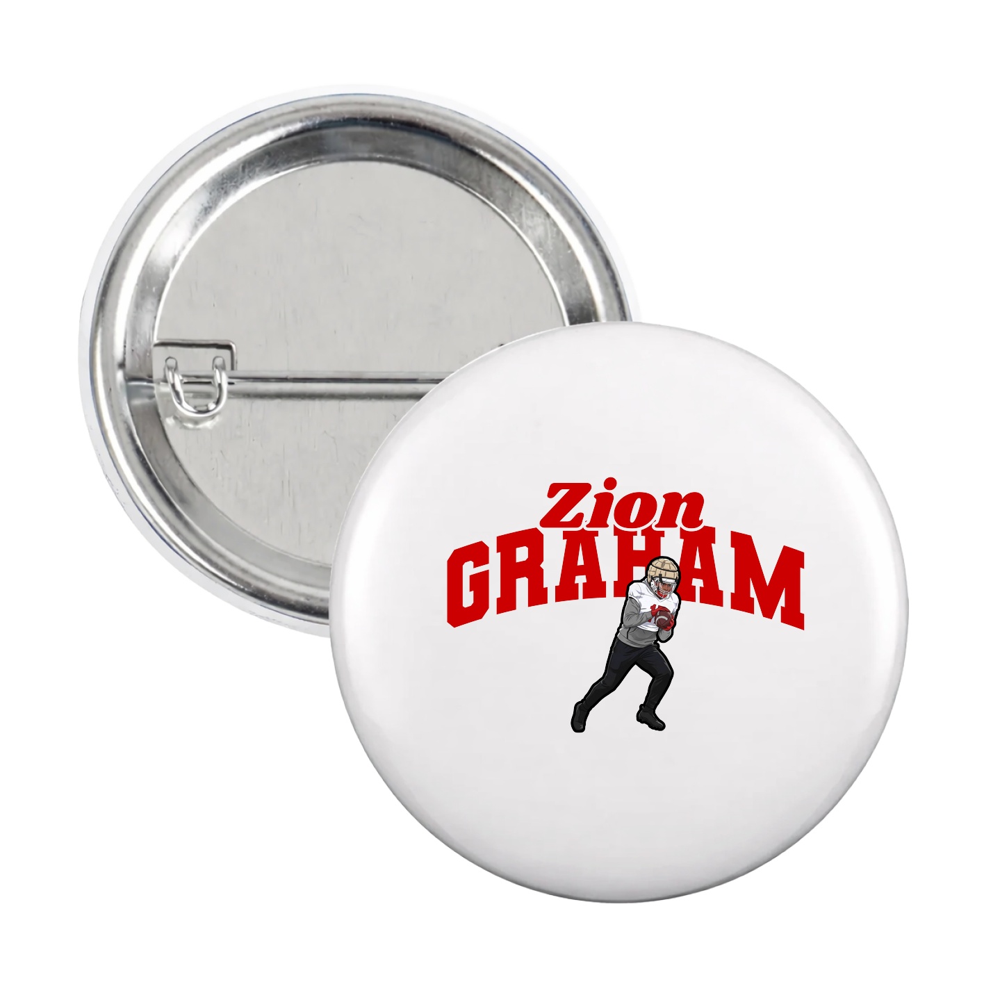 Game Day Button — Signature Arch in White