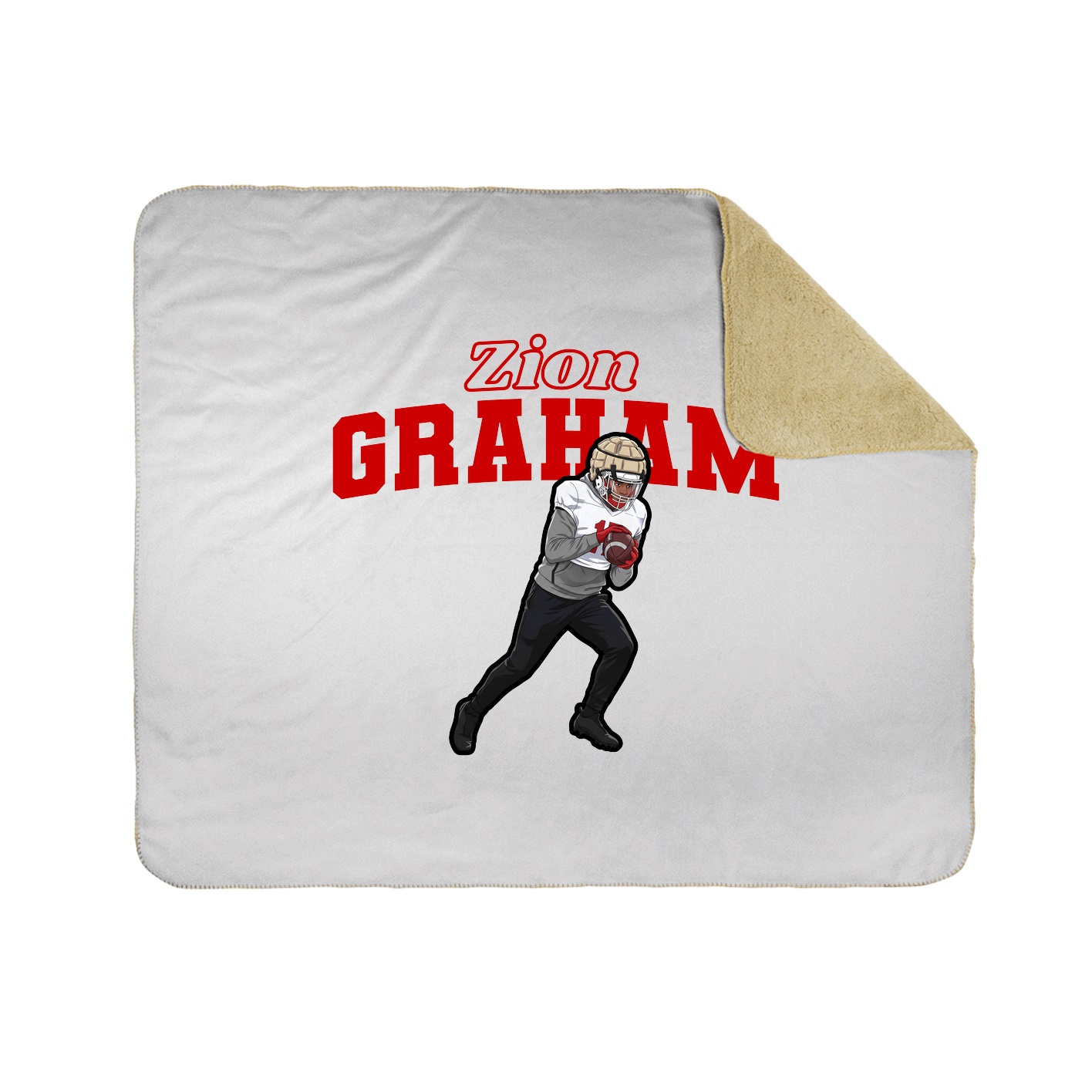 Throw Blanket — Name Arch in White