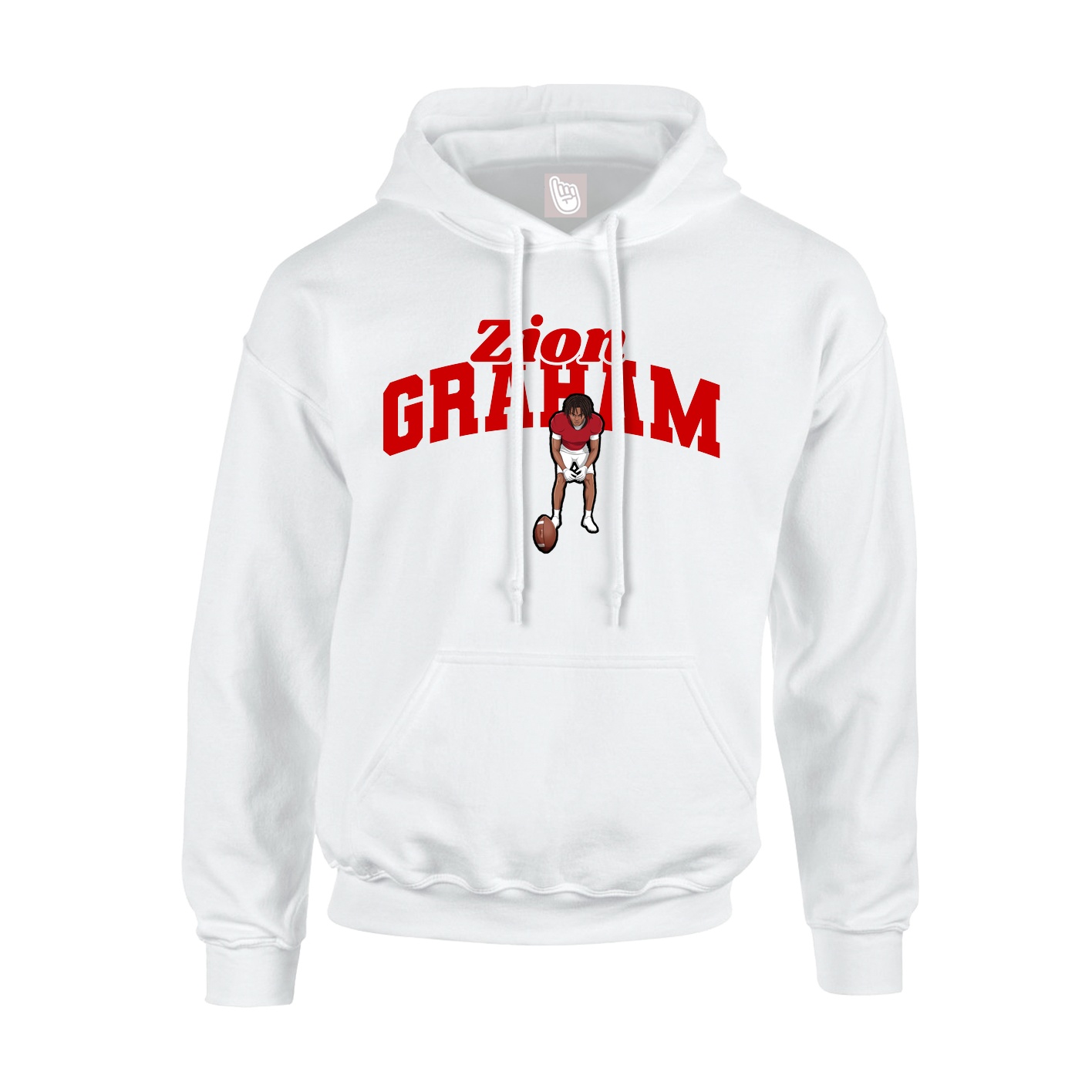 Hoodie — Signature Arch in White