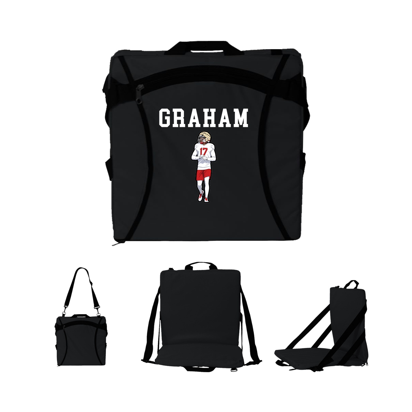 Folding Stadium Seat — Shirsey in Black