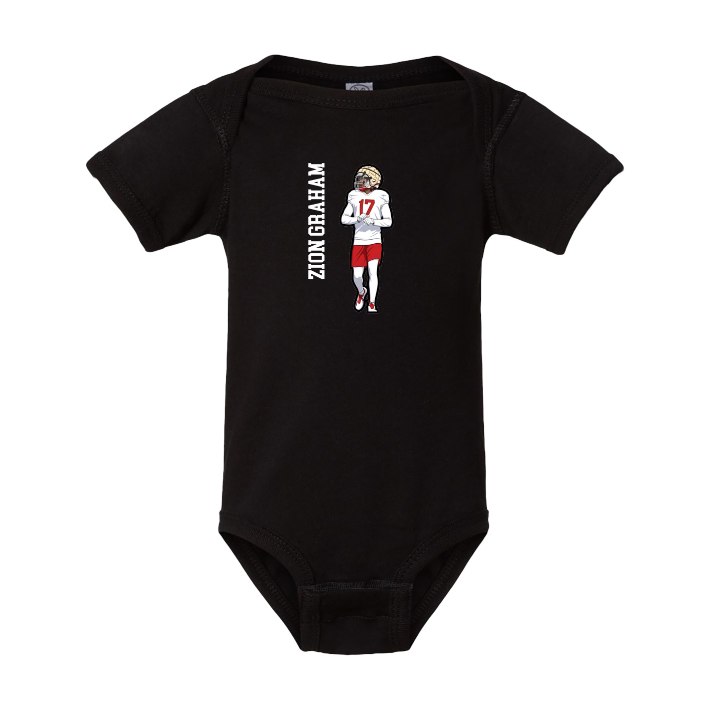 Baby Onesie — Name Vertical in Black