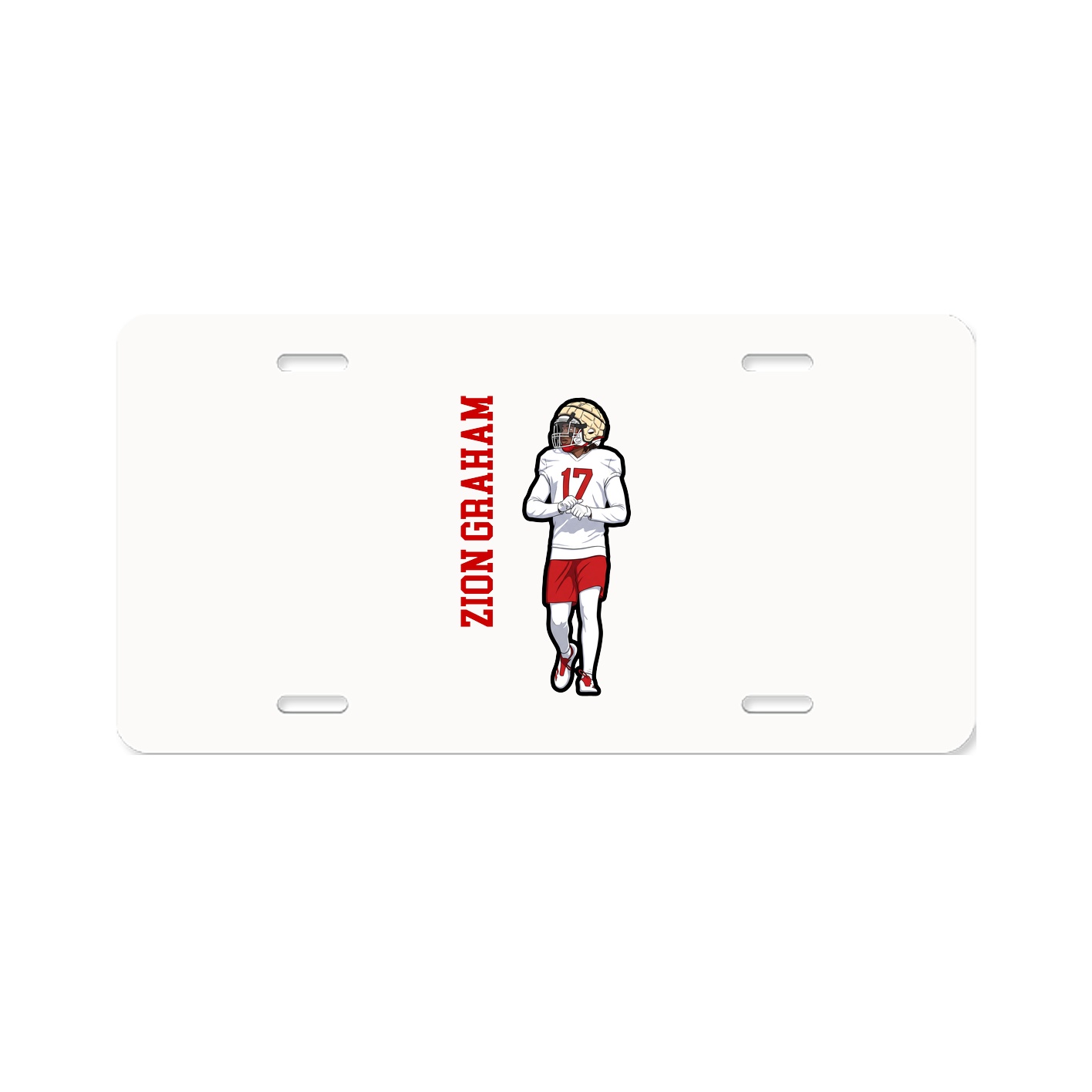 License Plate — Name Vertical in Classic