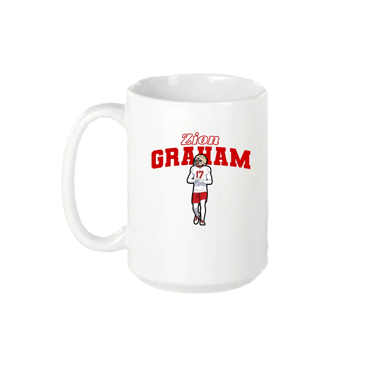 15oz Coffee Mug — Name Arch in White