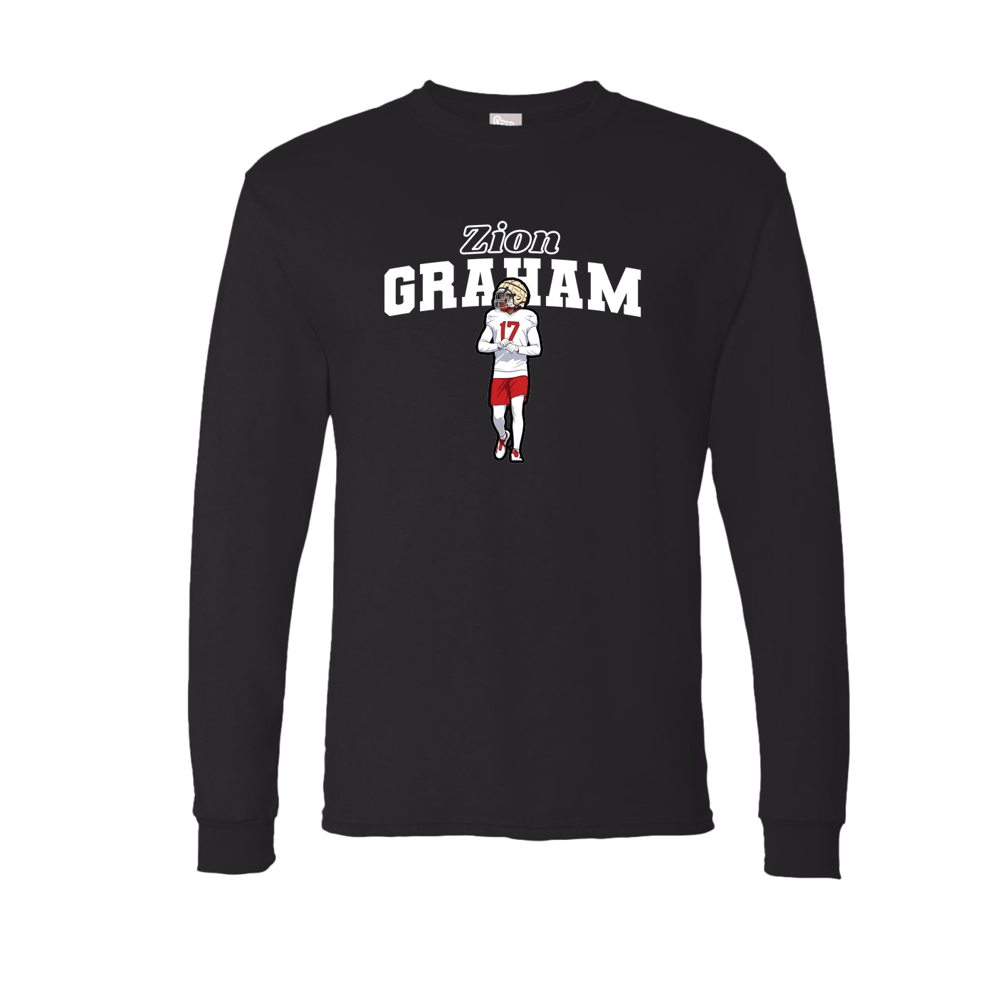 Long Sleeve Tee — Name Arch in Black