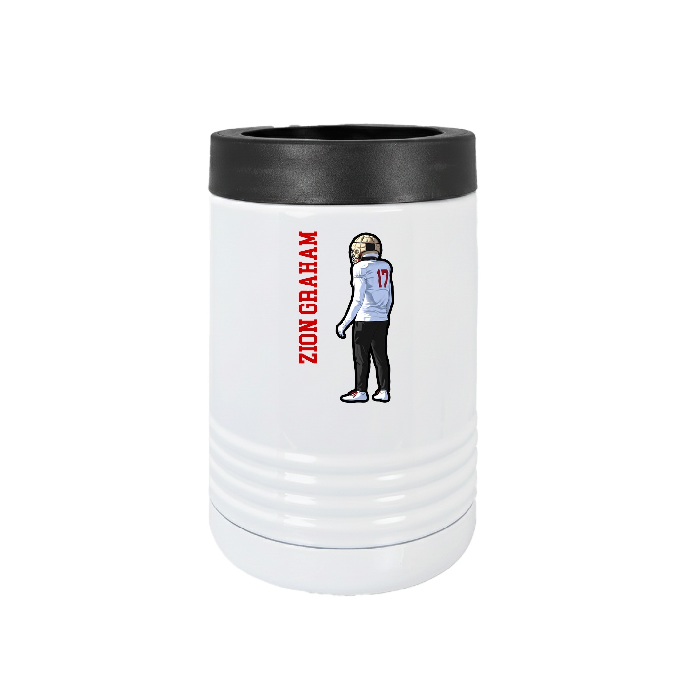 Beverage Holder — Name Vertical in White