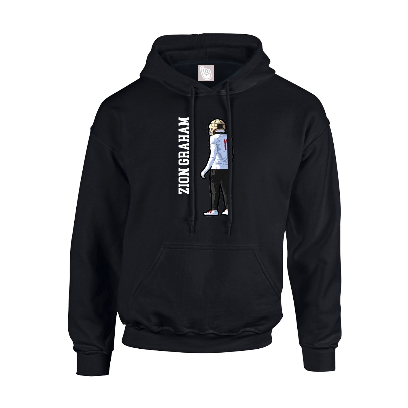 Hoodie — Name Vertical in Black